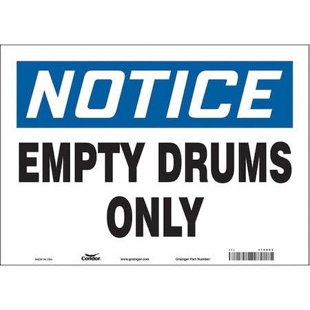 Condor Safety Sign, 10 in Height, 14 in Width, Vinyl, Horizontal Rectangle, English, 470H02 470H02