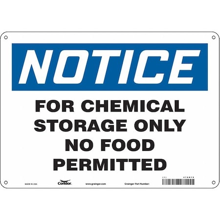 Condor Safety Sign, 10 in Height, 14 in Width, Aluminum, Horizontal Rectangle, English, 470H10 470H10