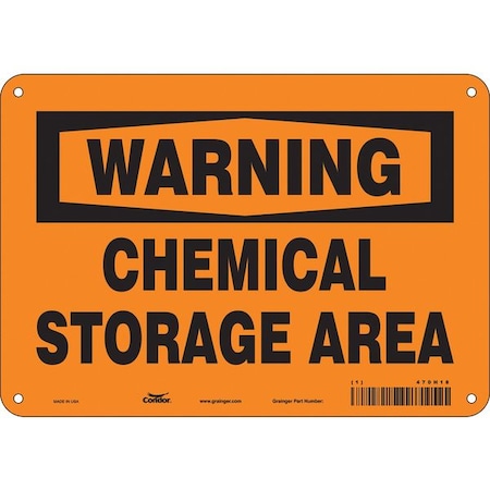Condor Safety Sign, 7 in Height, 10 in Width, Polyethylene, Vertical Rectangle, English, 470H18 470H18