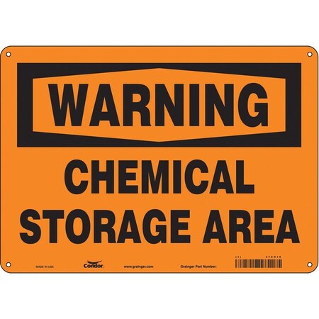 Condor Safety Sign, 10 in Height, 14 in Width, Polyethylene, Horizontal Rectangle, English, 470H19 470H19