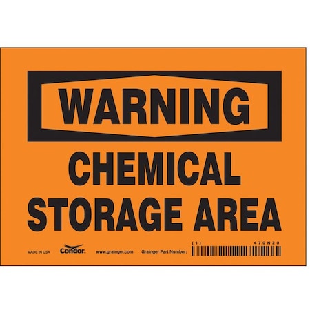 Condor Safety Sign, 5 in Height, 7 in Width, Vinyl, Horizontal Rectangle, English, 470H20 470H20