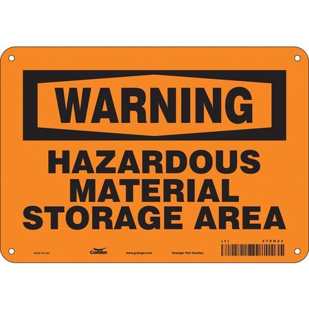 Condor Safety Sign, 7 in Height, 10 in Width, Aluminum, Vertical Rectangle, English, 470H23 470H23