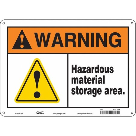 Condor Safety Sign, 10 in Height, 14 in Width, Aluminum, Horizontal Rectangle, English, 470H32 470H32