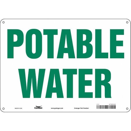 Condor Potable Water, 14 in W x 10 in H, Horizontal Rectangle, Polyethylene, 470H40 470H40