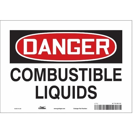 Condor Safety Sign, 7 in Height, 10 in Width, Vinyl, Vertical Rectangle, English, 470K80 470K80