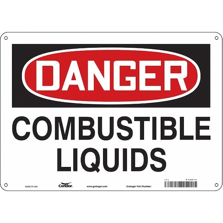 Condor Safety Sign, 10 in Height, 14 in Width, Aluminum, Horizontal Rectangle, English, 470K74 470K74