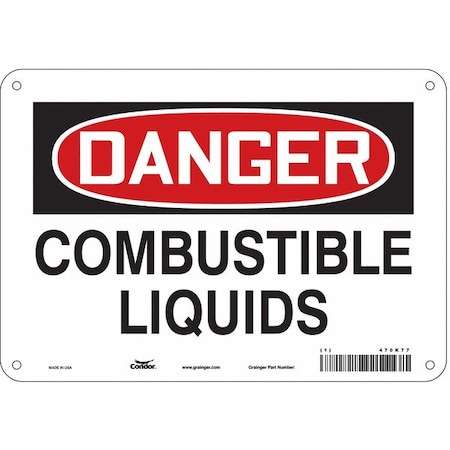 Condor Safety Sign, 7 in Height, 10 in Width, Polyethylene, Vertical Rectangle, English, 470K77 470K77