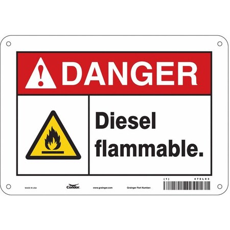 Condor Safety Sign, 7 in Height, 10 in Width, Aluminum, Vertical Rectangle, English, 470L03 470L03