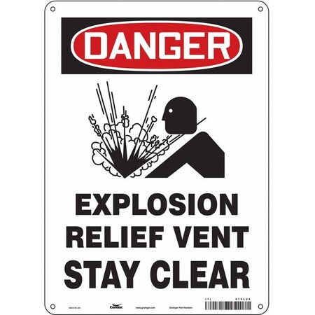 Condor Safety Sign, 14 in Height, 10 in Width, Aluminum, Vertical Rectangle, English, 470L28 470L28