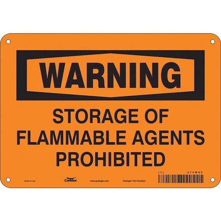 Condor Safety Sign, 7 in Height, 10 in Width, Aluminum, Vertical Rectangle, English, 470M80 470M80