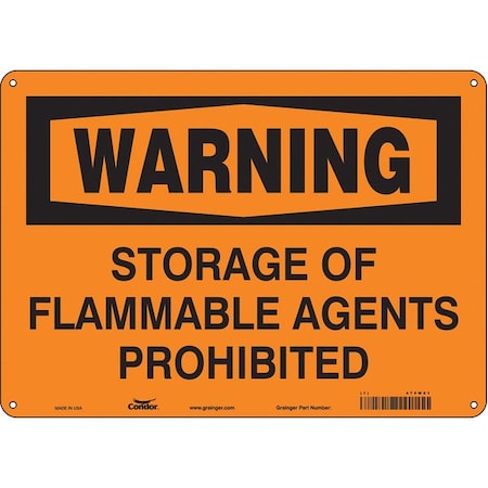 Condor Safety Sign, 10 in Height, 14 in Width, Aluminum, Horizontal Rectangle, English, 470M81 470M81