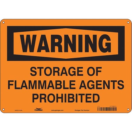 Condor Safety Sign, 10 in Height, 14 in Width, Polyethylene, Horizontal Rectangle, English, 470M83 470M83