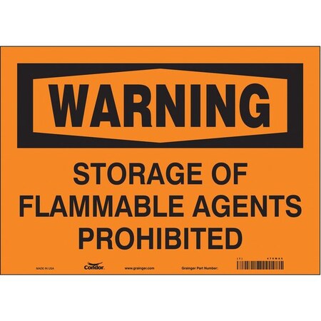 Condor Safety Sign, 10 in Height, 14 in Width, Vinyl, Horizontal Rectangle, English, 470M85 470M85