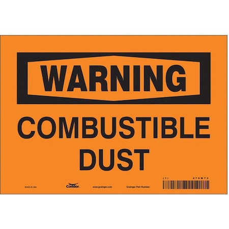 Condor Safety Sign, 7 in Height, 10 in Width, Vinyl, Vertical Rectangle, English, 470M72 470M72