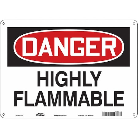 Condor Safety Sign, 10 in Height, 14 in Width, Polyethylene, Horizontal Rectangle, English, 470M10 470M10