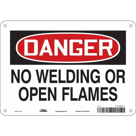 Condor Safety Sign, 7 in Height, 10 in Width, Aluminum, Vertical Rectangle, English, 470M31 470M31