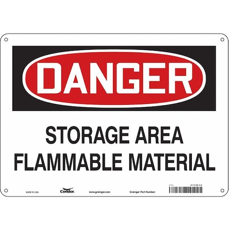 Condor Safety Sign, 10 in Height, 14 in Width, Aluminum, Horizontal Rectangle, English, 470M38 470M38