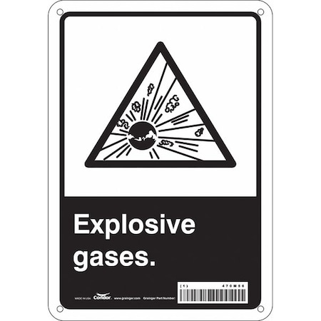 Condor Safety Sign, 10 in Height, 7 in Width, Aluminum, Horizontal Rectangle, English, 470M56 470M56