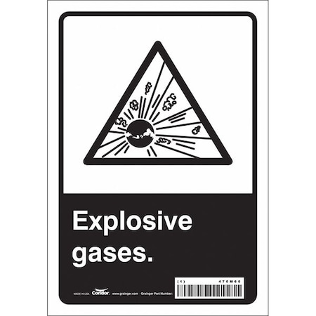 Condor Safety Sign, 10 in Height, 7 in Width, Vinyl, Horizontal Rectangle, English, 470M60 470M60