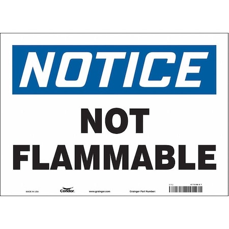 Condor Safety Sign, 10 in Height, 14 in Width, Vinyl, Horizontal Rectangle, English, 470M67 470M67