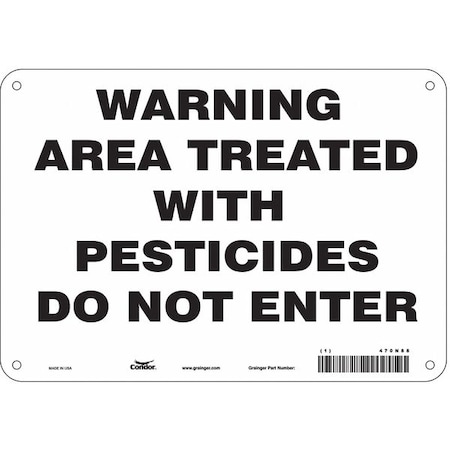 Condor Safety Sign, 7 in Height, 10 in Width, Aluminum, Vertical Rectangle, English, 470N88 470N88