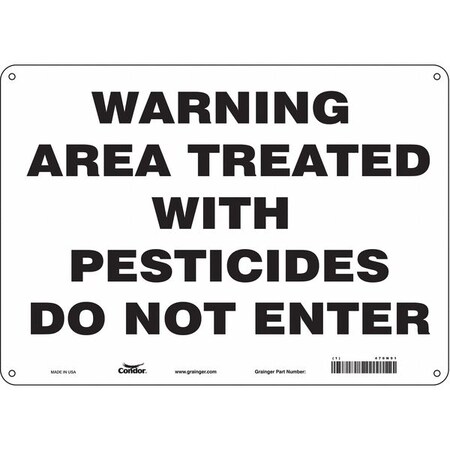 Condor Safety Sign, 10 in Height, 14 in Width, Polyethylene, Horizontal Rectangle, English, 470N91 470N91