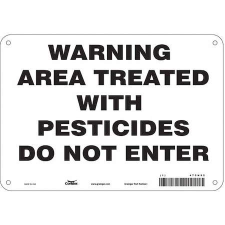 Condor Safety Sign, 7 in Height, 10 in Width, Vinyl, Vertical Rectangle, English, 470N92 470N92