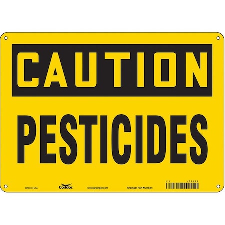 Condor Safety Sign, 10 in Height, 14 in Width, Aluminum, Horizontal Rectangle, English, 470N95 470N95