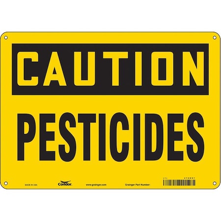 Condor Safety Sign, 10 in Height, 14 in Width, Polyethylene, Horizontal Rectangle, English, 470N97 470N97