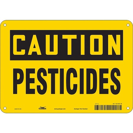 Condor Safety Sign, 7 in Height, 10 in Width, Vinyl, Vertical Rectangle, English, 470N99 470N99