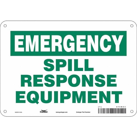Condor Spill Response Equipment, 10 in W x 7 in H, Vertical Rectangle, Polyethylene, 470N03 470N03