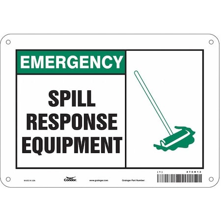 Condor Spill Response Equipment., 10 in W x 7 in H, Vertical Rectangle, Polyethylene, 470N12 470N12
