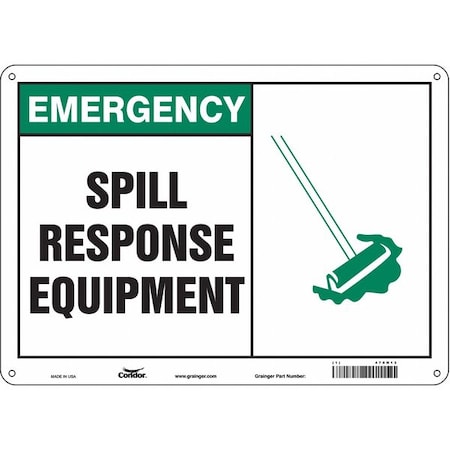 Condor Spill Response Equipment., 14 in W x 10 in H, Horizontal Rectangle, Polyethylene, 470N13 470N13