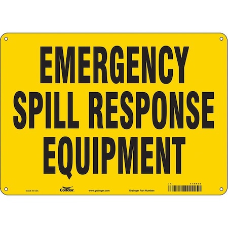 Condor Emergency Spill Response Equipment, 14 in W x 10 in H, Horizontal Rectangle, Polyethylene, 470N20 470N20
