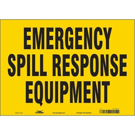 Condor Emergency Spill Response Equipment, 14 in W x 10 in H, Horizontal Rectangle, Vinyl, 470N22 470N22