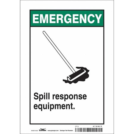 Condor Spill Response Equipment., 7 in W x 10 in H, Horizontal Rectangle, Polyethylene, 470N25 470N25