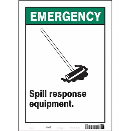 Condor Spill Response Equipment., 10 in W x 14 in H, Vertical Rectangle, Vinyl, 470N28 470N28