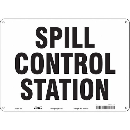 Condor Spill Control Station, 14 in W x 10 in H, Horizontal Rectangle, Aluminum, 470N30 470N30