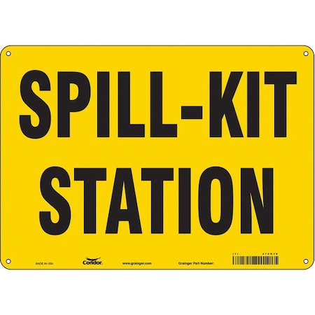 Condor Spill Kit Station, 14 in W x 10 in H, Horizontal Rectangle, Polyethylene, 470N38 470N38