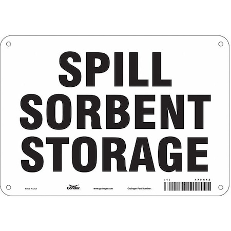 Condor Spill Sorbent Storage, 10 in W x 7 in H, Vertical Rectangle, Aluminum, 470N42 470N42