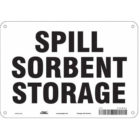 Condor Spill Sorbent Storage, 10 in W x 7 in H, Vertical Rectangle, Polyethylene, 470N44 470N44
