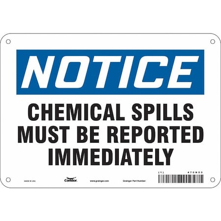 Condor Safety Sign, 7 in Height, 10 in Width, Polyethylene, Vertical Rectangle, English, 470N50 470N50