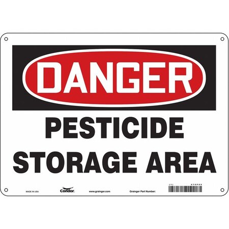 Condor Safety Sign, 10 in Height, 14 in Width, Aluminum, Horizontal Rectangle, English, 470P09 470P09