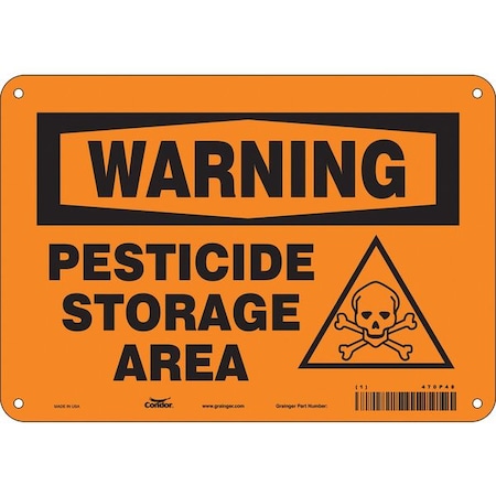 Condor Safety Sign, 7 in Height, 10 in Width, Aluminum, Vertical Rectangle, English, 470P48 470P48