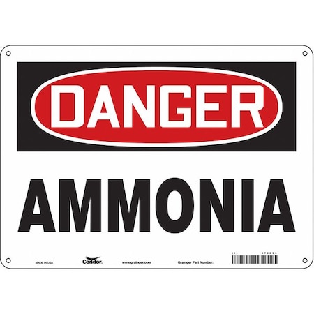 Condor Safety Sign, 10 in Height, 14 in Width, Polyethylene, Horizontal Rectangle, English, 470R96 470R96