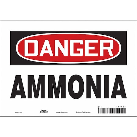 Condor Safety Sign, 7 in Height, 10 in Width, Vinyl, Vertical Rectangle, English, 470R98 470R98