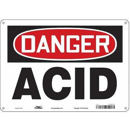 Condor Safety Sign, 10 in Height, 14 in Width, Aluminum, Horizontal Rectangle, English, 470R71 470R71