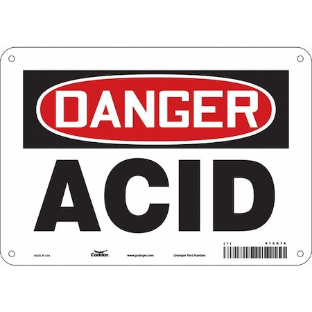 Condor Safety Sign, 7 in Height, 10 in Width, Polyethylene, Vertical Rectangle, English, 470R74 470R74