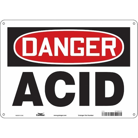 Condor Safety Sign, 10 in Height, 14 in Width, Polyethylene, Horizontal Rectangle, English, 470R75 470R75
