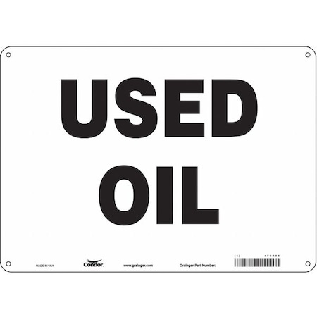 Condor Safety Sign, 10 in Height, 14 in Width, Polyethylene, Horizontal Rectangle, English, 470R08 470R08